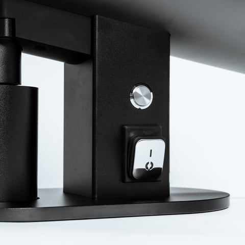 close up of button and switch on the DF83V Electric Coffee Grinder