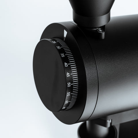 close up of detailing on the DF83V Electric Coffee Grinder dial