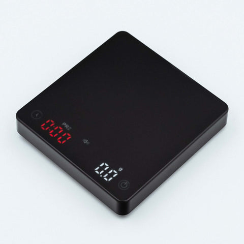 the Earl Nano digital coffee scales in black