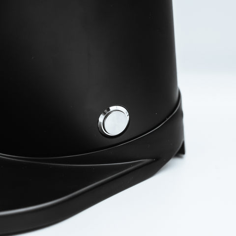close up of button detailing on the DF64 Gen 2 Electric Coffee Grinder in Black