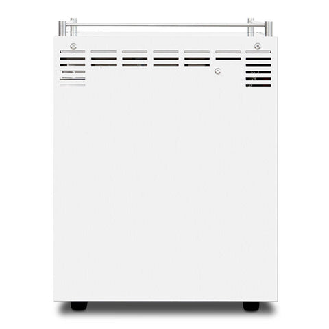image showing the back of the Ascaso Steel Duo PID Espresso Coffee Machine in White & Wood design
