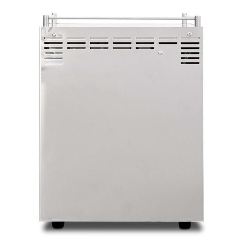 image showing the back of the Ascaso Steel Duo PID Espresso Coffee Machine in Stainless Steel and Wood