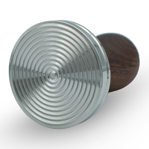 ripple markings on the bottom of the zeroHero 58mm Espresso Tamper
