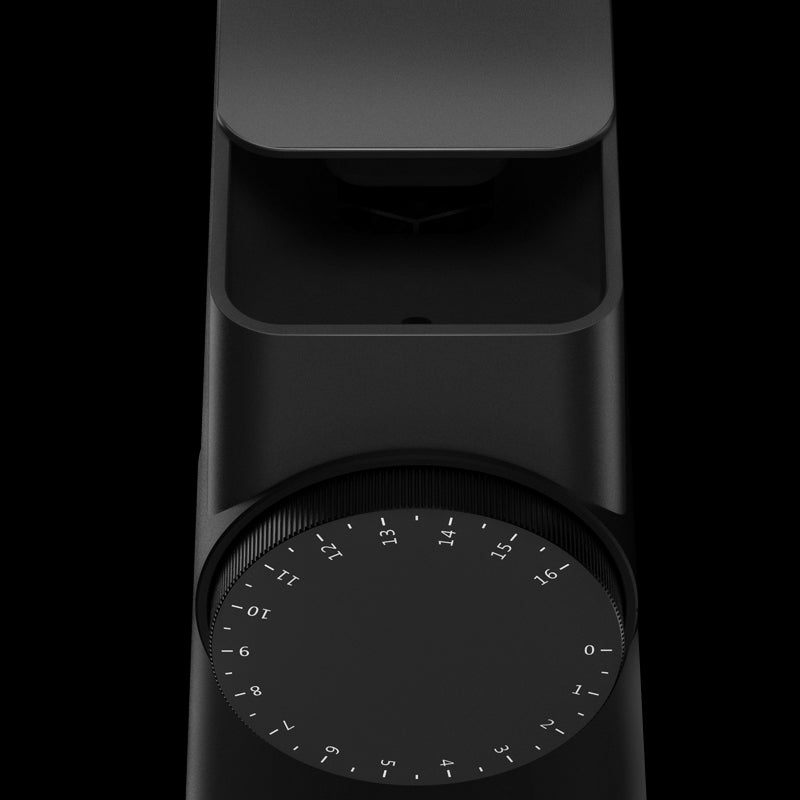 close up of dial on the Timemore Sculptor 064S Electric Grinder