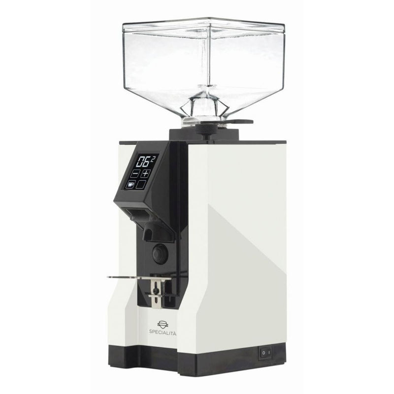 image of the white Eureka Mignon Specialita Coffee Grinder with white background