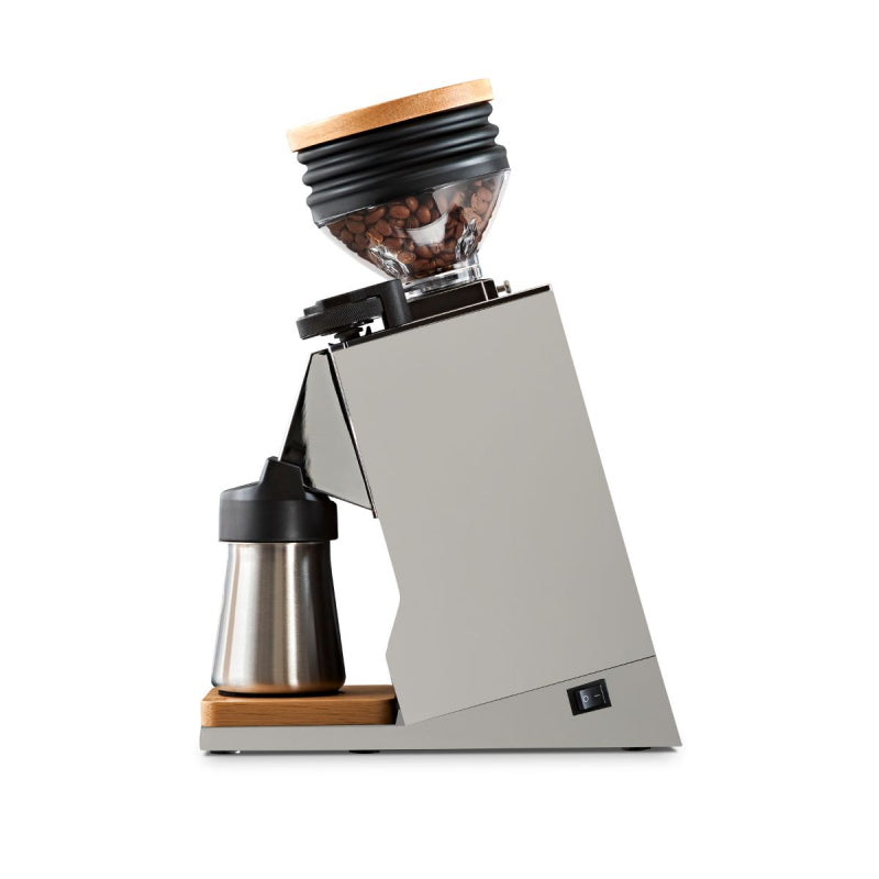 image of the Eureka Oro Mignon Single Dose Pro Grinder on a side angle