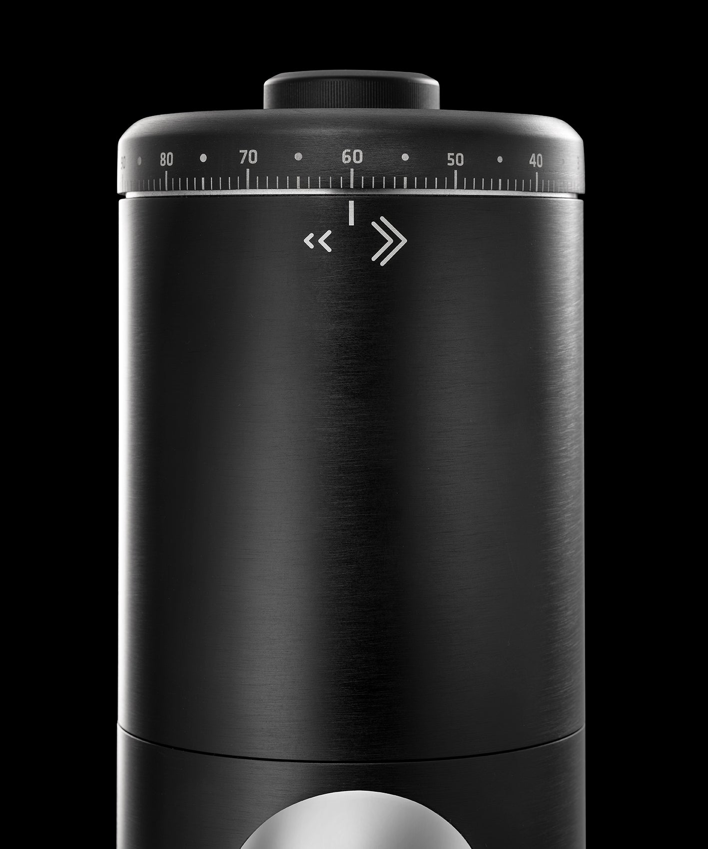 image of details on the adjustment dial on the Mazzer Philos Single Dose Grinder