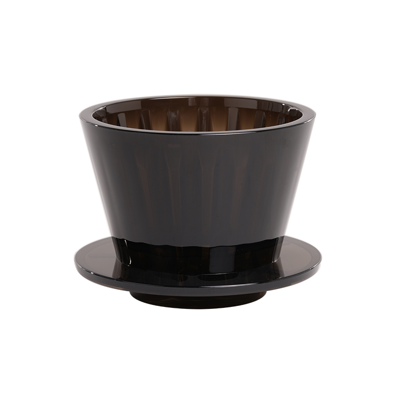 Timemore B75 Crystal Eye Flat Bottom Dripper/Brewer in Black Amber