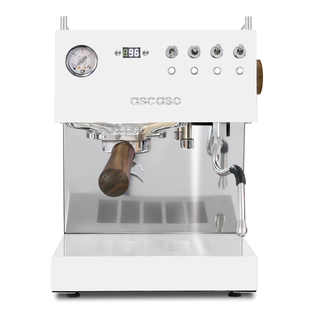Ascaso Steel Duo PID V3 Espresso Coffee Machine - White/Wood
