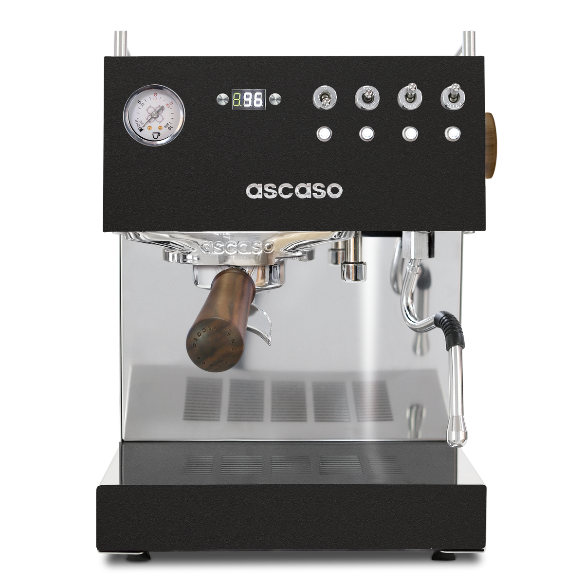 Ascaso Steel Duo PID V3 Espresso Coffee Machine - Black/Wood