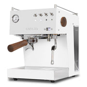 image of the timeless Ascaso Steel Duo PID Espresso Coffee Machine in White & Wood