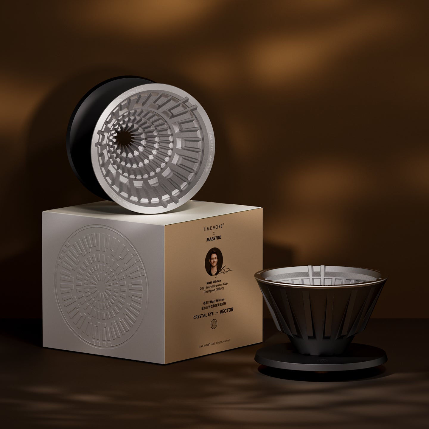 Timemore Crystal Eye Vector Pour Over Dripper | Matt Winton Signature